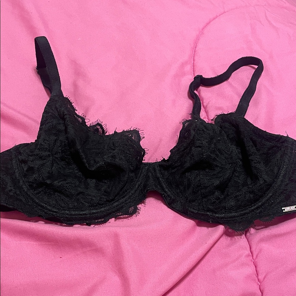 PINK Victoria's Secret Black Lace Bra